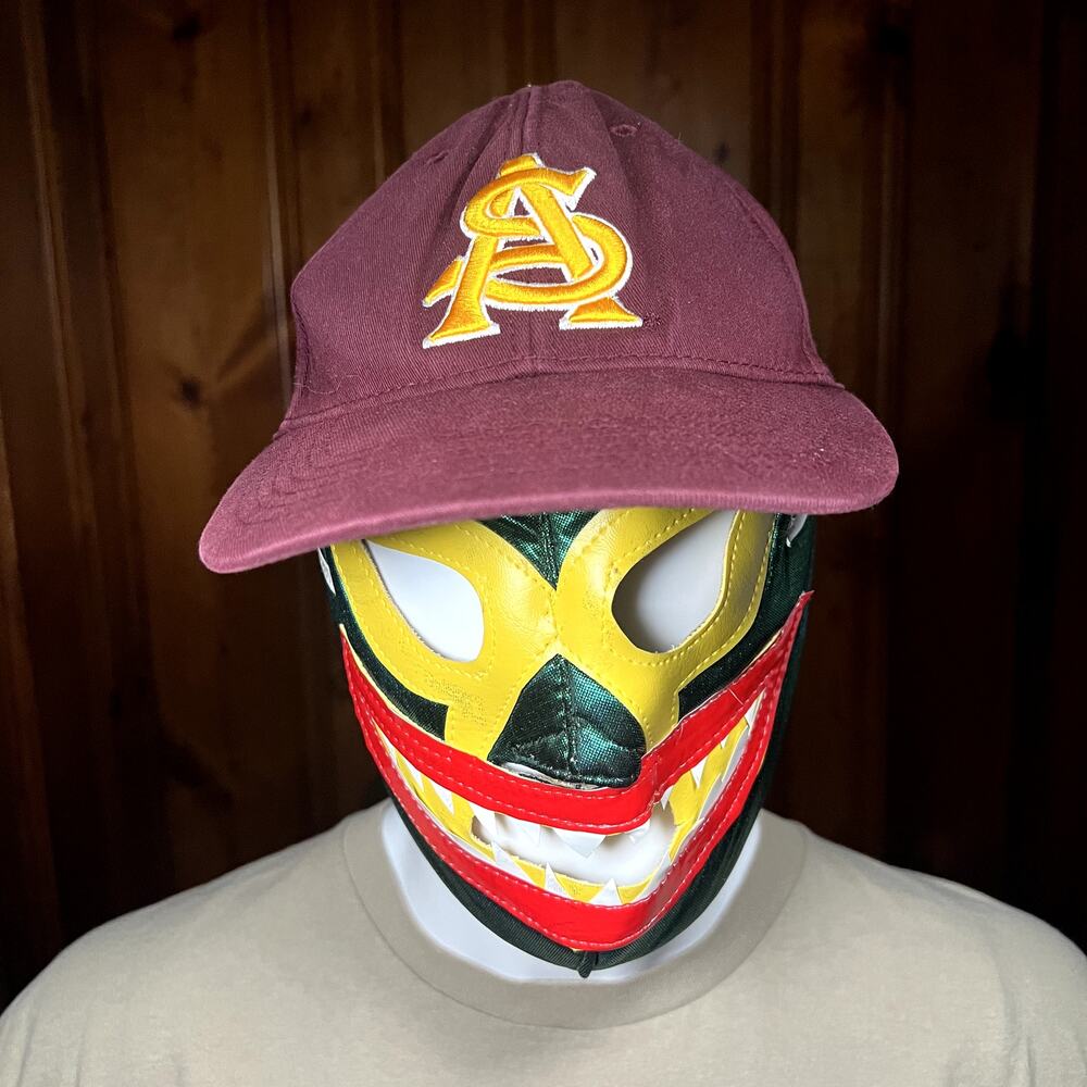 Arizona State Sun Devils Vintage ASU Maroon Gold Baseball Cap 90s Dad Hat - Picture 1 of 4